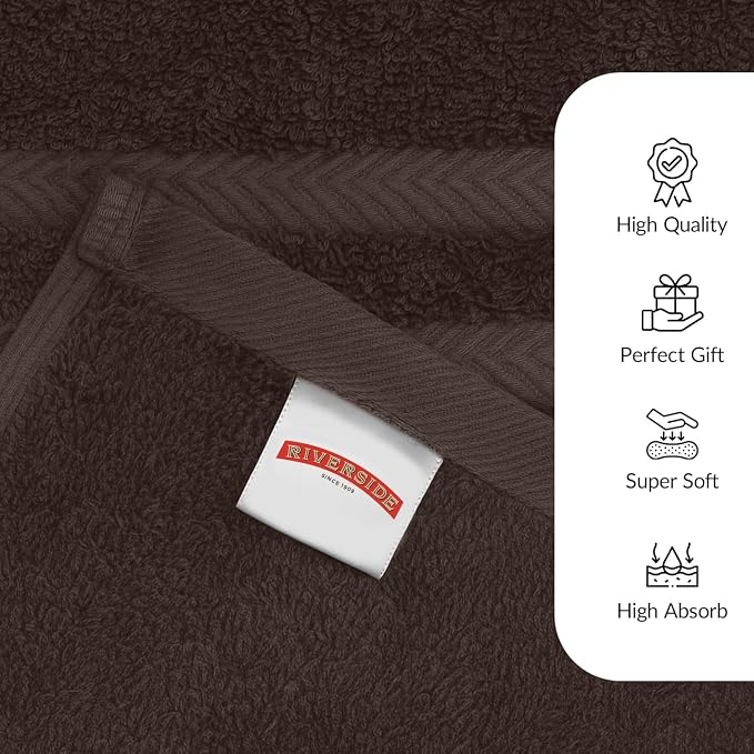 RIVERSIDE Pack of 2 Extra Large Bath Sheets 35 x 70 Inches - Image 5
