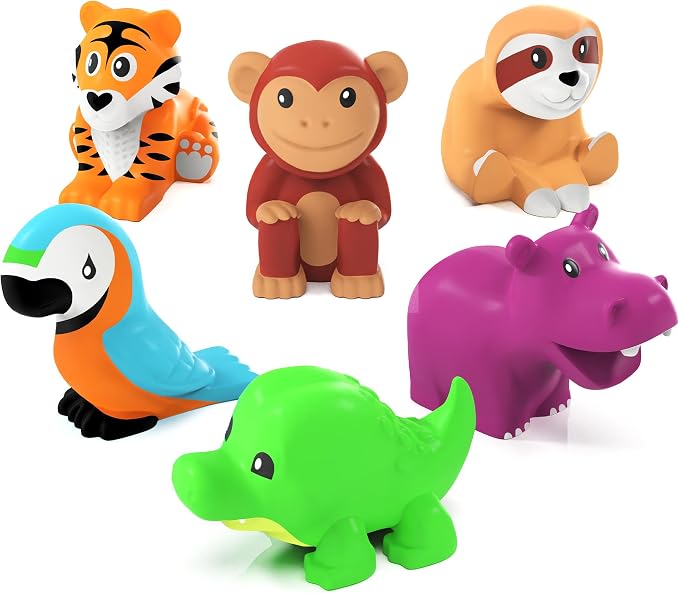 Tub Works® Rainforest™ Mold Free Bath Toys, 6 Pack | Sealed, No Hole Bath Toys by TubWorks