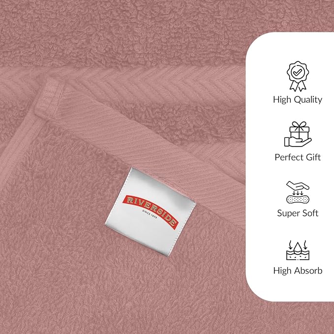 RIVERSIDE Pack of 2 Extra Large Bath Sheets 35 x 70 Inches - Image 5