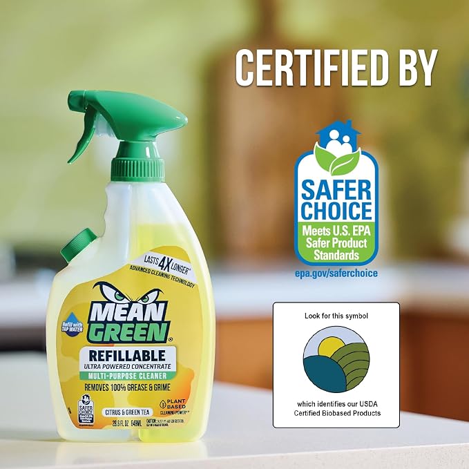 Mean Green Refillable Ultra Powered Multi-Purpose Cleaner Concentrate, Citrus & - Image 5