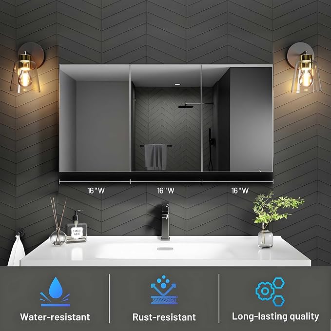48 x 24 Medicine Cabinet Mirror - Image 3
