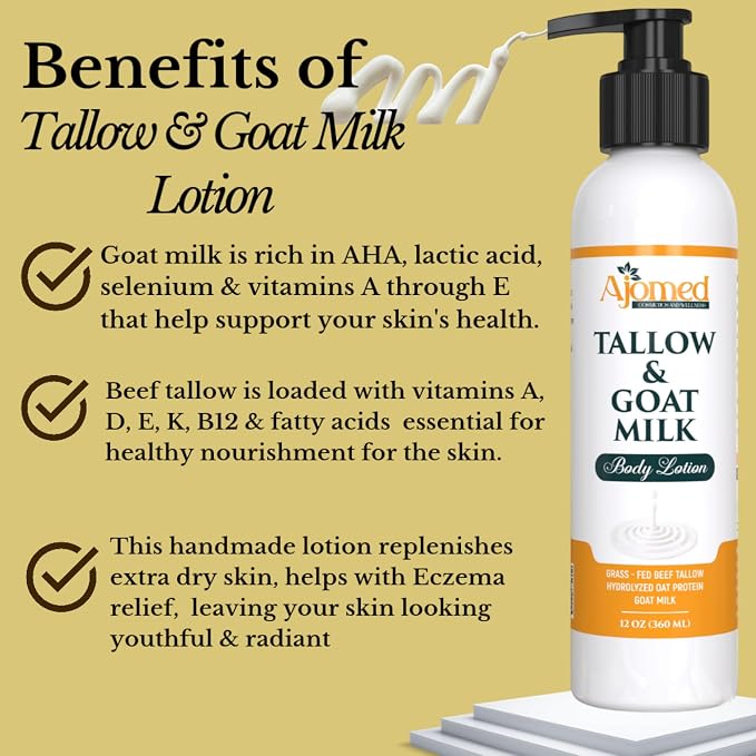 Tallow & Goat Milk Body Lotion for Sensitive Skin, Organic moisturizing Lotion - Image 5