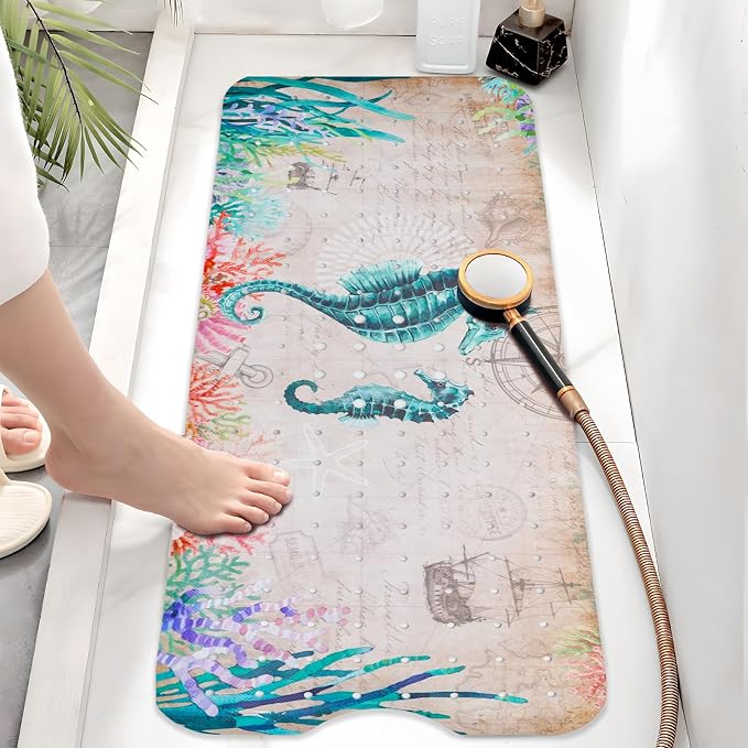 Ocean Bathtub Mat Non Slip, Cute Baby Bath Mat - Image 3