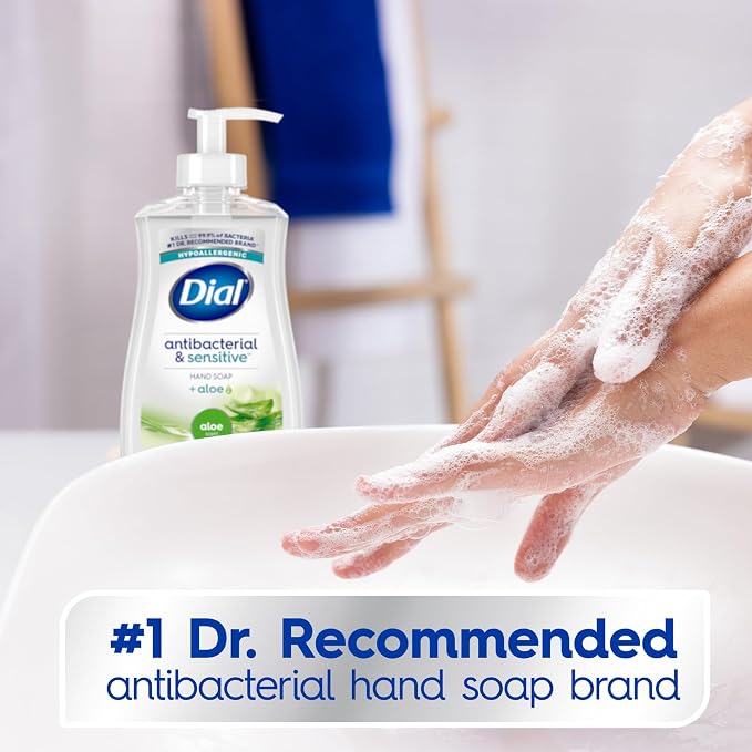 Dial Antibacterial Defense Liquid Hand Soap + Aloe, Aloe Scent, 11 Fl Oz - Image 3