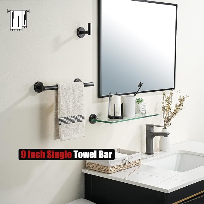 JQK Oil Rubbed Bronze Towel Bar, 12 Inch 304 Stainless Steel Thicken 0.8mm - Image 5