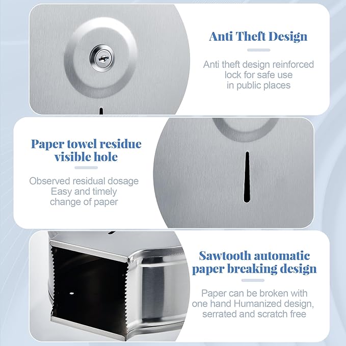 Mifoci 1 Pcs Industrial Toilet Paper Holder Commercial Roll Dispenser Wall - Image 4
