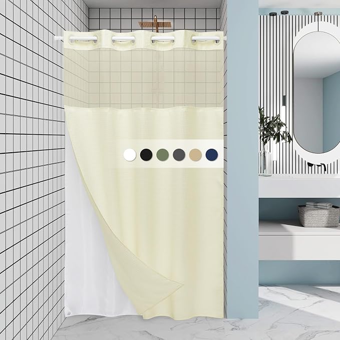 Ivory Stall Hotel Shower Curtain by EUTXL