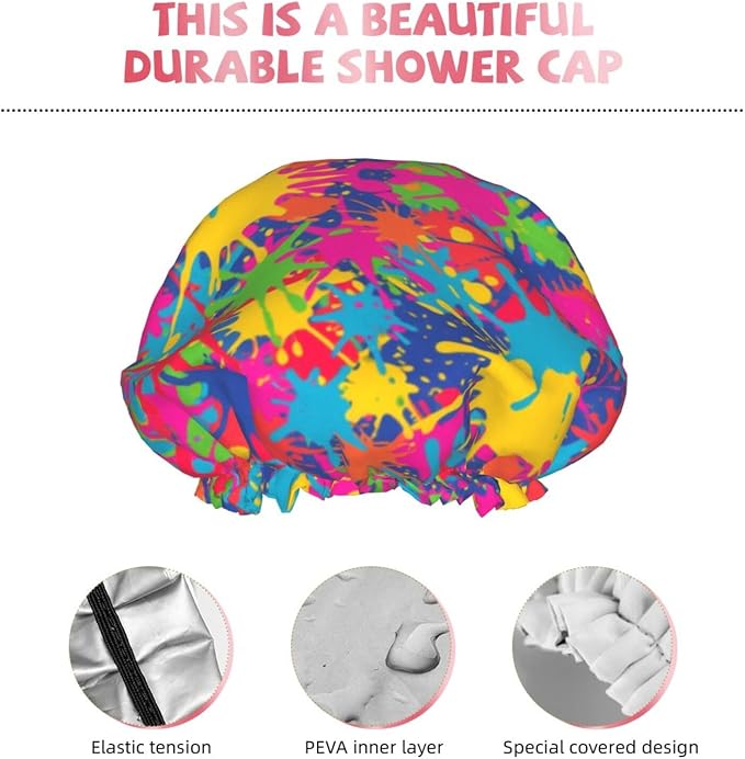 Double Waterproof Layers Shower Cap - Image 5