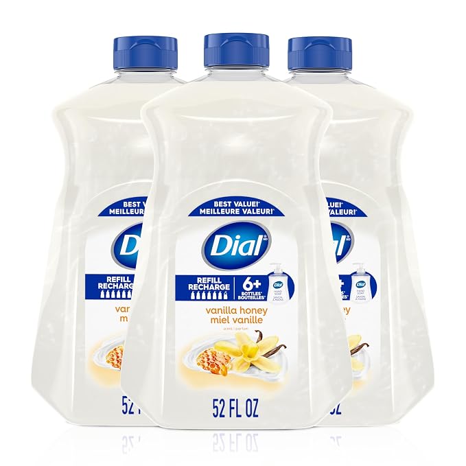 Dial Liquid Hand Soap, Vanilla Honey Scent, 52 Fl Oz Hand Soap Refill, by DialSoap