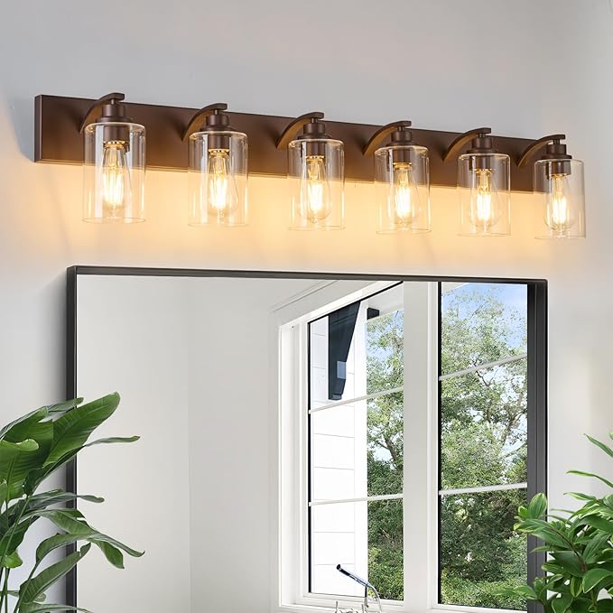 6-Light Bathroom Light Fixtures Modern ORB Vanity Lights by ALAISLYC