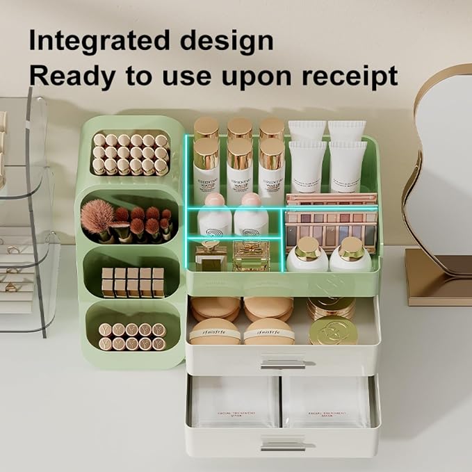 Makeup Organizer with Drawers for Vanity, Spacious Cosmetic Display Case - Image 6