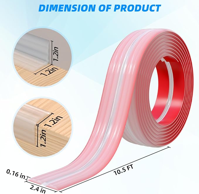 10FT Flexible Wall Corner Protector Moulding Trim, Peel and Stick Inside & - Image 4