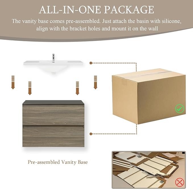 30 Inch Floating Bathroom Vanity - Image 5