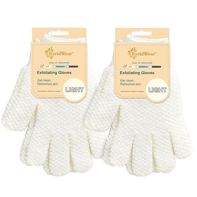 Evridwear Exfoliating Dual Texture Bath Gloves by Evridwear