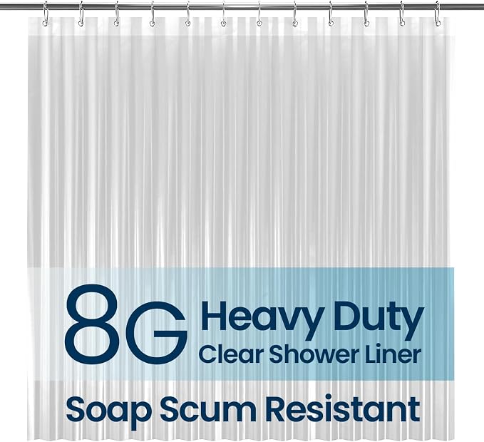 LiBa Bathroom Shower Curtain Waterproof Plastic Shower Curtain Premium PEVA by Liba