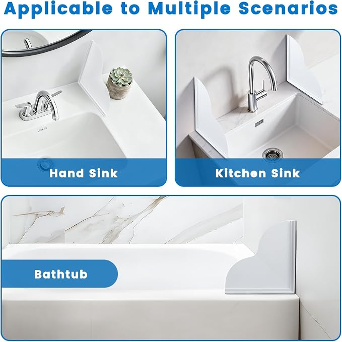 Shower Splash Guard Kit, Large Size Bath tub Corner Splash Guards Keep Water in - Image 5