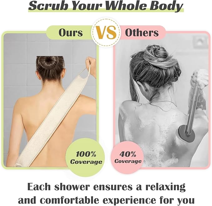Natural Loofah Sponge Back Scrubber - Image 3