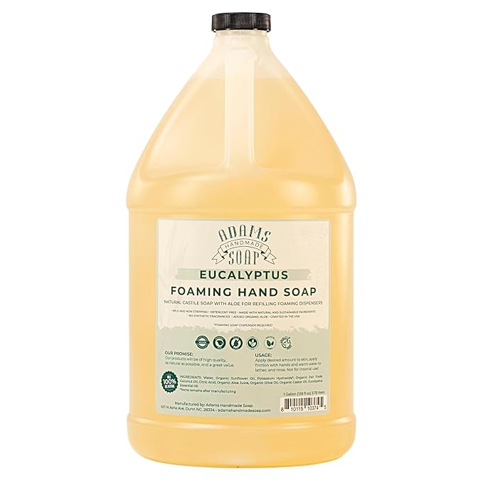 Adams Handmade Soap Liquid Foaming Soap 1 Gal by AdamsHandmadeSoap