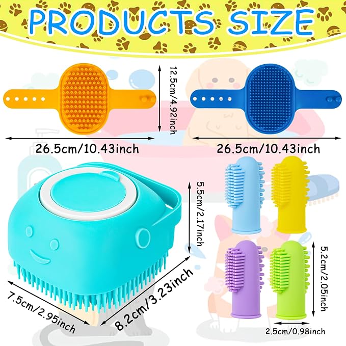 Ponpon 3PCS Dog Bath Brush - Image 2