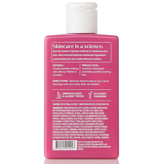 Medix 5.5 Retinol Body Lotion Firming Moisturizer | Crepey Skin Care Treatment - Image 8