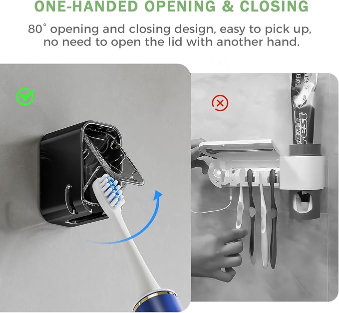 2-Pack Innovative Single Slot Toothbrush Holders - Image 4