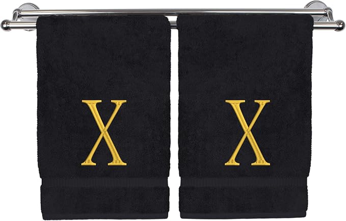 Monogrammed Hand Towel, Personalized Initial Gift, Extra Absorbent 100% Turkish by BareCotton