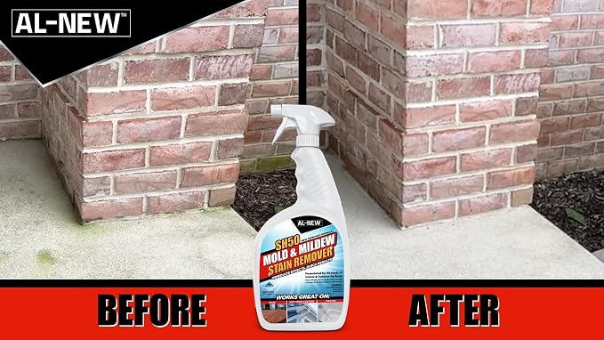 AL-NEW SH50 Mold and Mildew Stain Remover | Scrub Free Formula | Works Great on - Image 6