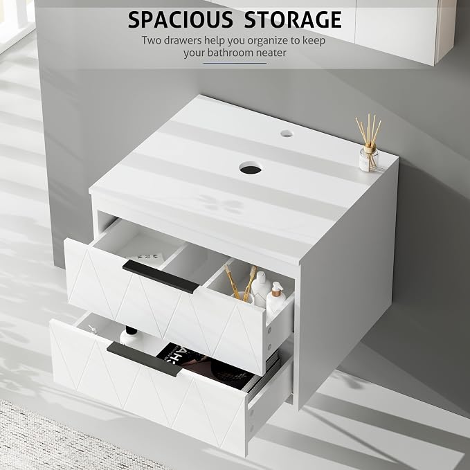 eclife 24" Floating Bathroom Vanities - Image 4