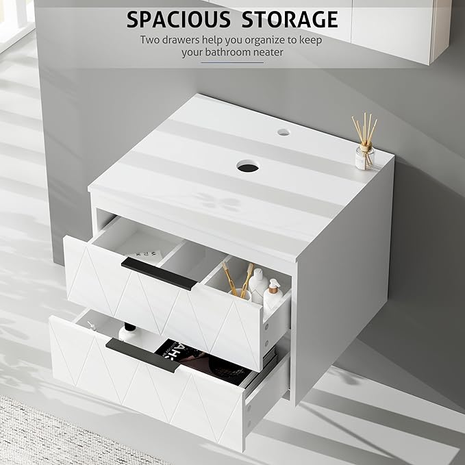 eclife 24" Floating Bathroom Vanities - Image 4