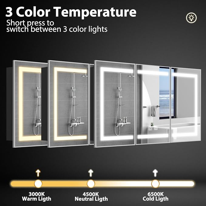 ROOMTEC Lighted Medicine Cabinet - Image 6