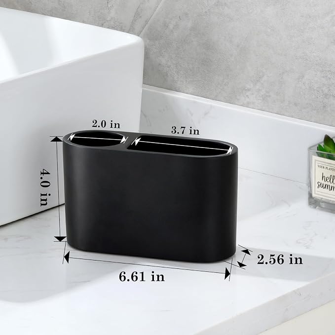 Luxspire Toothbrush Holder, 2 Slots Toothbrush and Toothpaste Holdersfor - Image 6