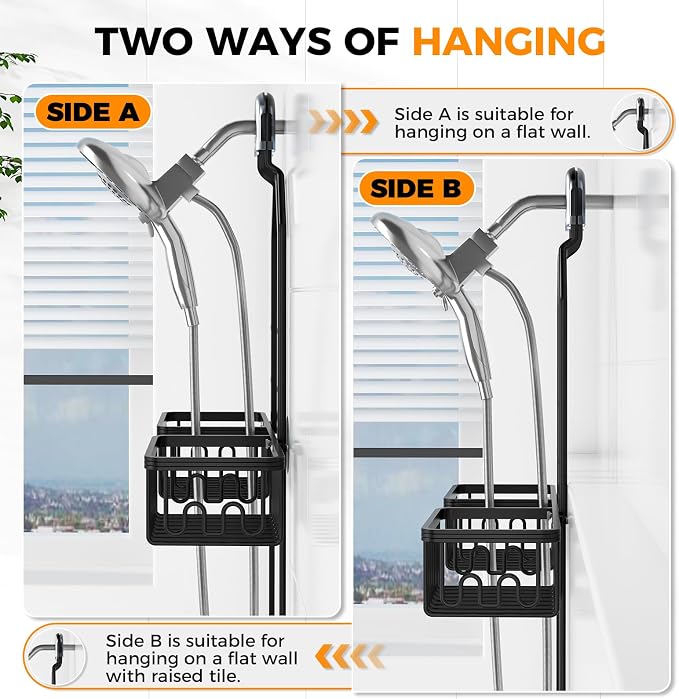 REINHARDT Aluminum Shower Caddy Hanging Adjustable Shower Caddy, Rustproof - Image 9