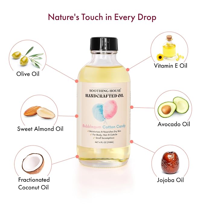 Bubblegum Cotton Candy: Moisturizing Body Oil - Image 6