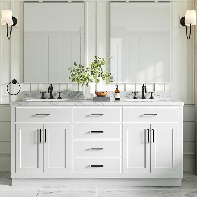 ARIEL Double Vanity 73" White by Ariel