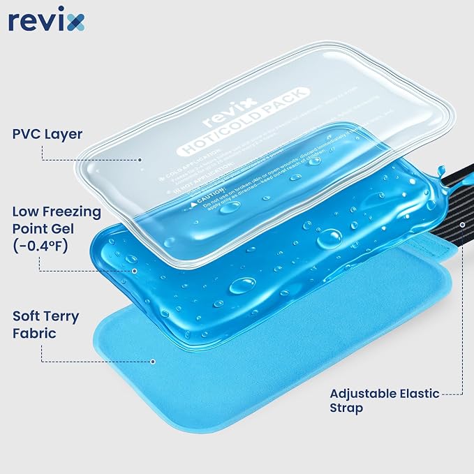 REVIX Large Ice Packs for Injuries Reusable, 2 Packs Hot & Cold Gel Ice Packs - Image 5
