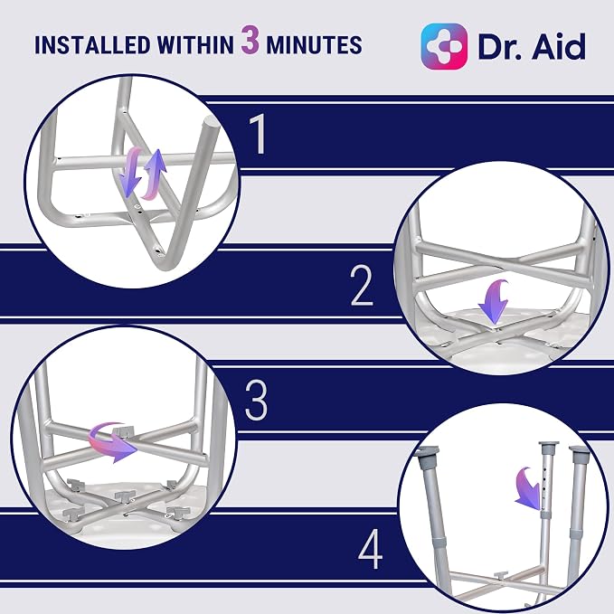 Dr. Aid Shower Chair for Inside Shower - Image 5