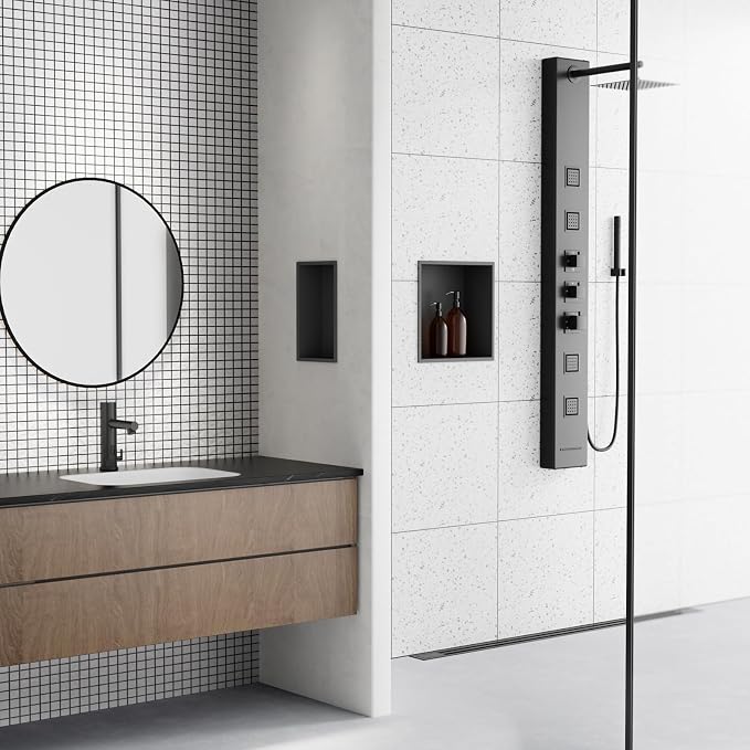 Achelous Stainless Steel Insert Shower Niche 12" X 12", No Tile Needed - Image 6