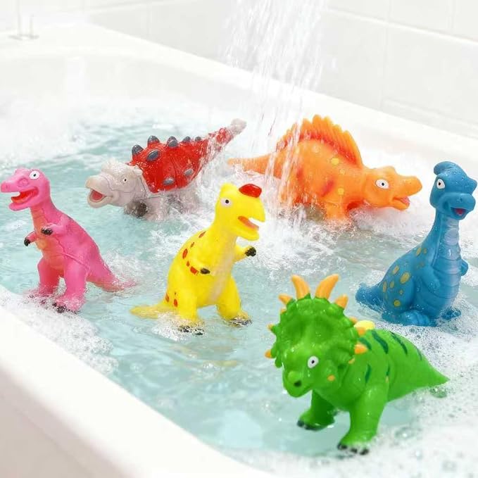 Dinosaur Bath Toys for Toddler Kids: No Hole Mold Free Bathtub Toys - Image 3