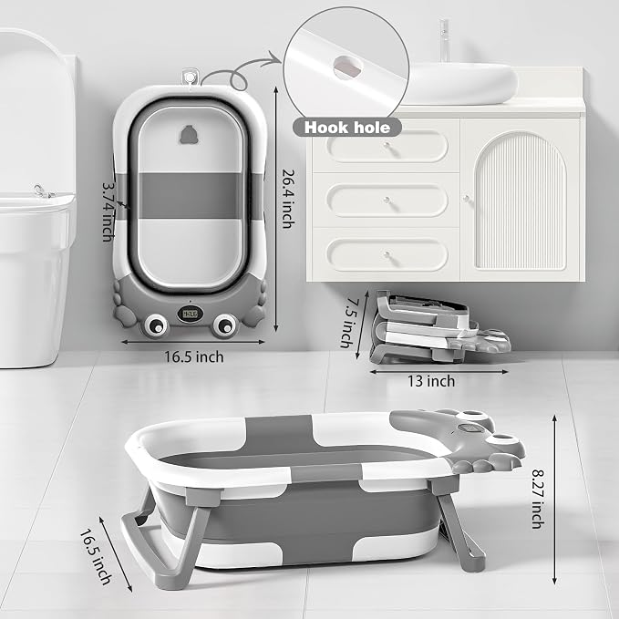 Collapsible Baby Bathtub for Newborns - Image 3