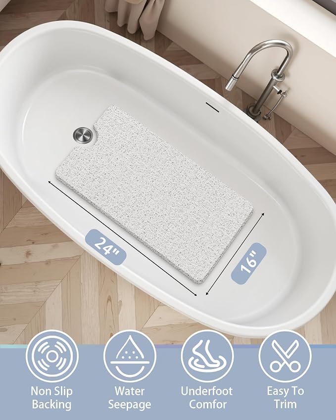 Non Slip Shower Mats for Inside Shower, 16x24 Inch, Anti-Slip Bathtub Mats for - Image 2