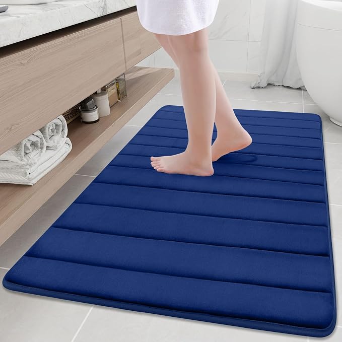 Buganda Memory Foam Bath Mat, Ultra Soft and Non-Slip Bathroom Rugs, Water by Buganda