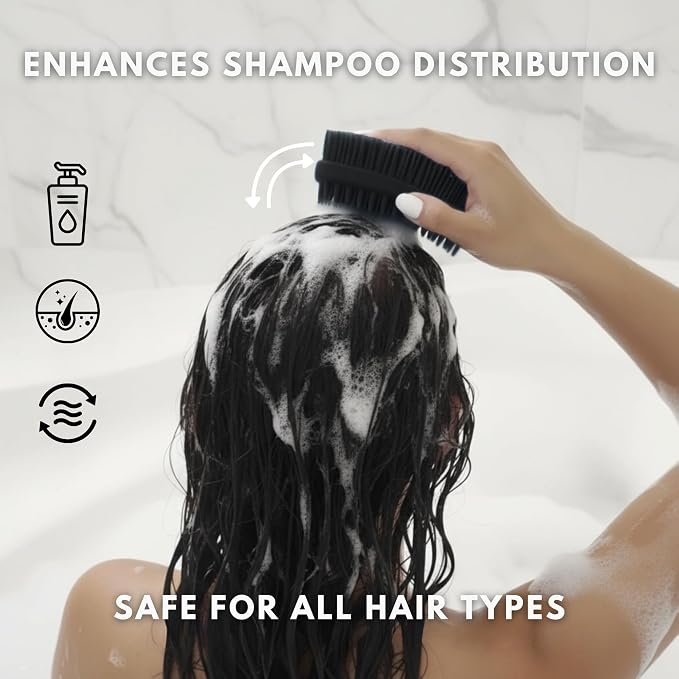 Silver Infused Scalp Massager Shampoo Brush - Image 2
