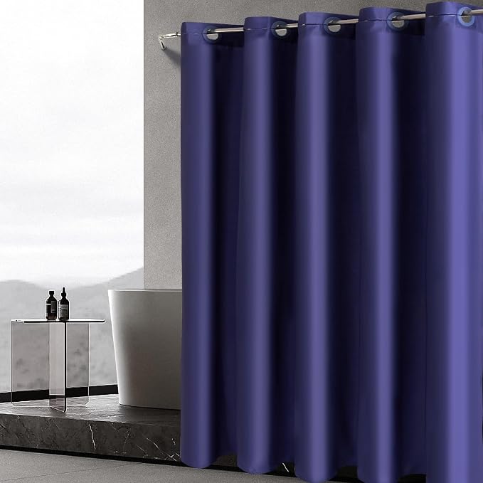 Furlinic No Hook Fabric Shower Curtain, Small Stall Shower Curtain Liner - Image 5
