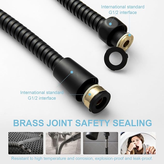 OFFO Shower Hose, Kink Free Stainless Steel Shower Hose Attachment - Image 4
