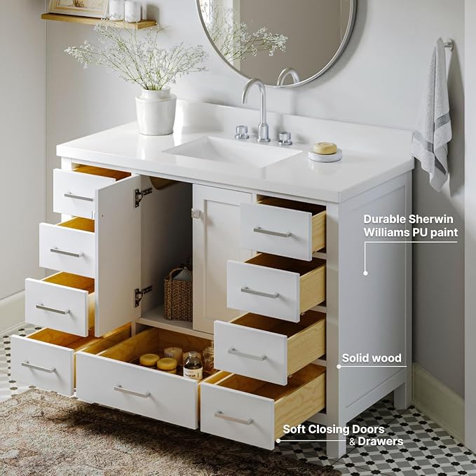 ARIEL 48 Inch Bathroom Vanity - Image 5
