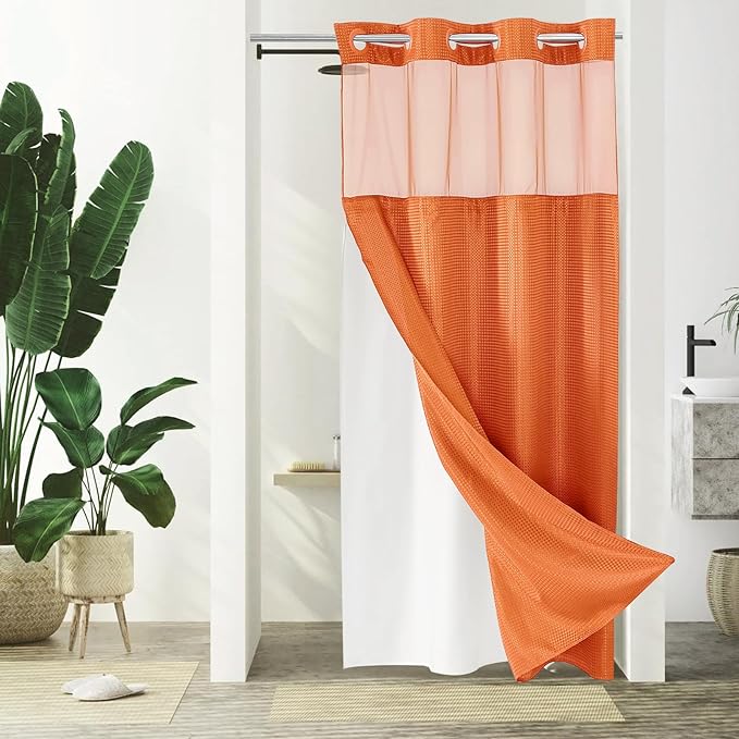 Gibelle Stall Small Shower Curtain 36x74, Waffle Weave Shower Curtain by Gibelle