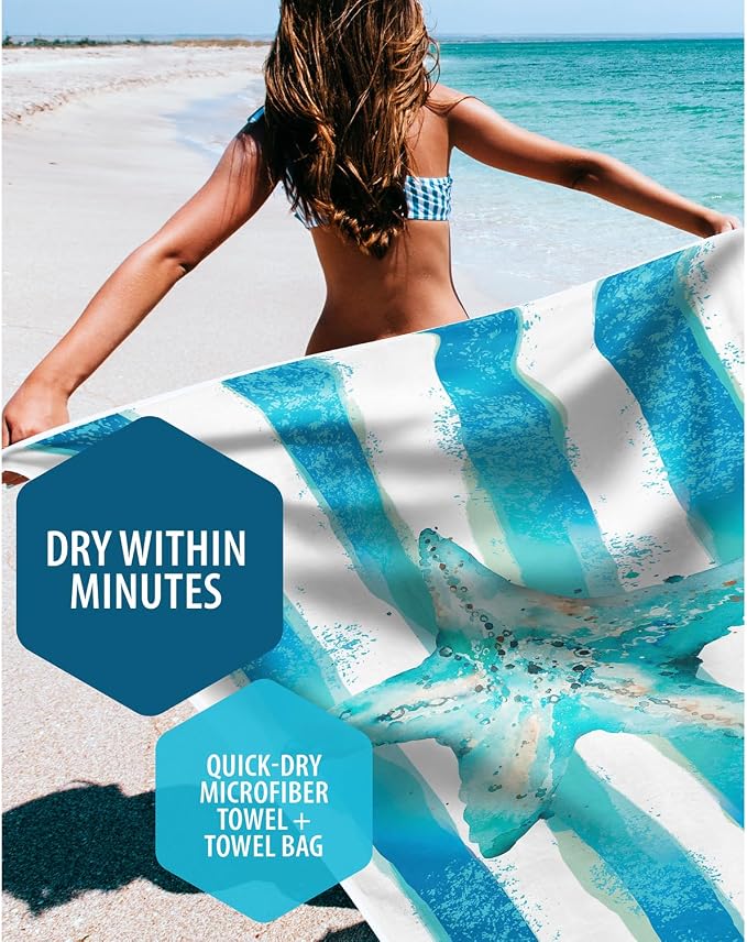 VENTURE 4TH Microfiber Beach Towel: Quick-Dry, Sandproof and Lightweight - Image 2
