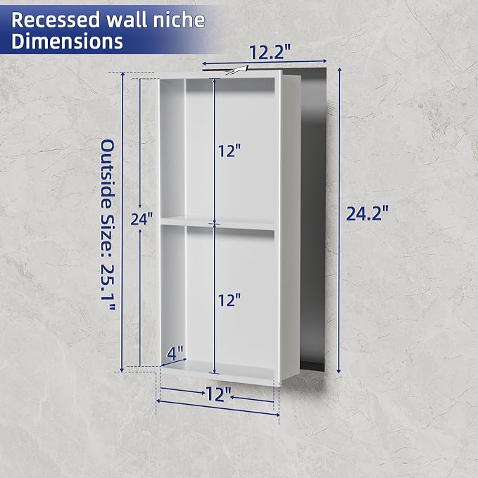 No Tile Needed Shower Niche - Image 3