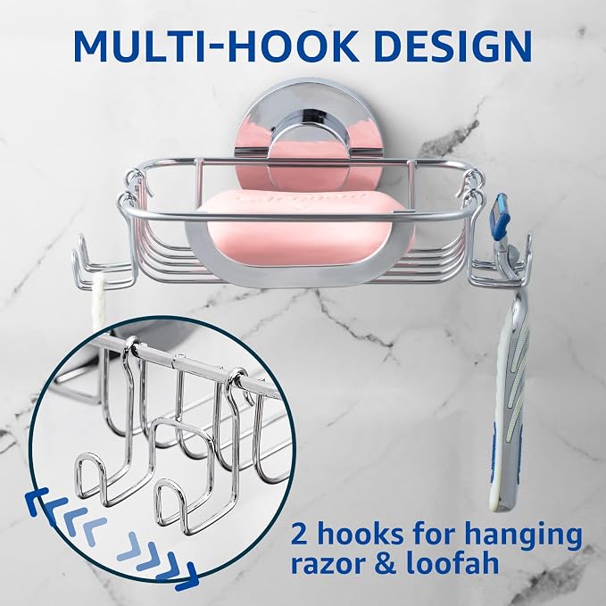Soap Dish Soap Bar Holder Suction Cup - Image 5