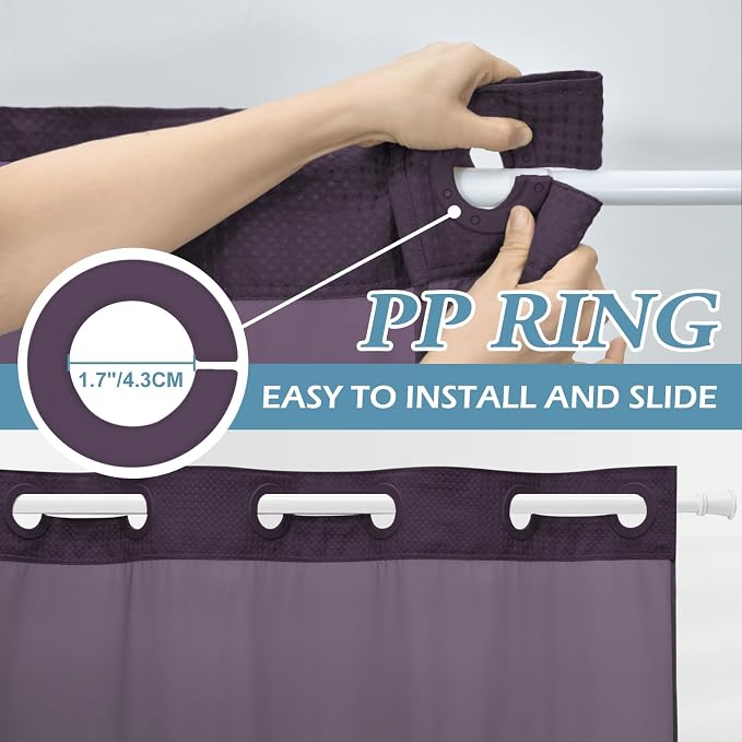 Purple Stall Hotel Style Shower Curtain - Image 3